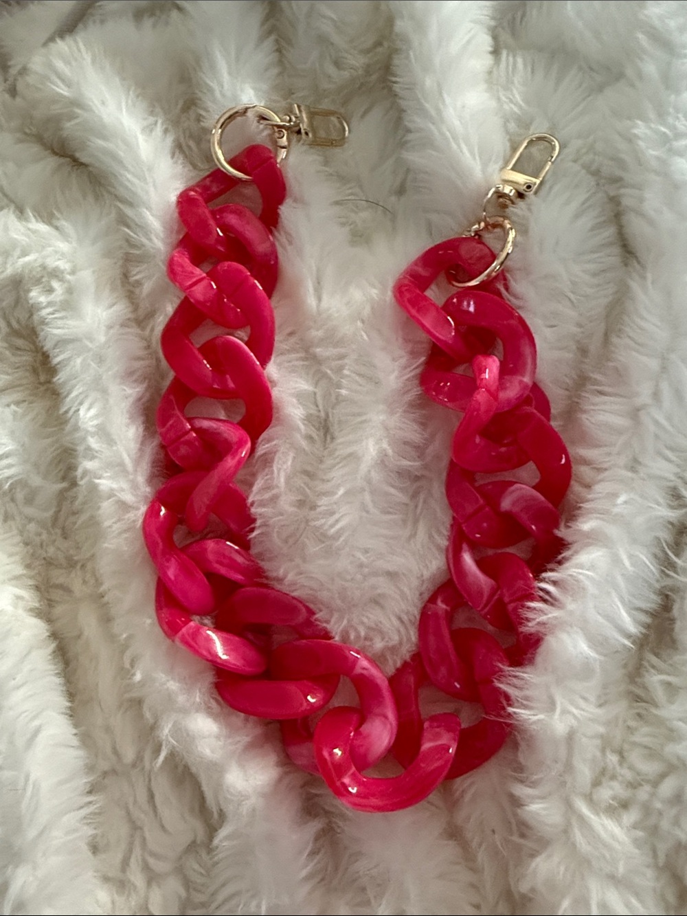 Chunky Hot Pink Bag Chain